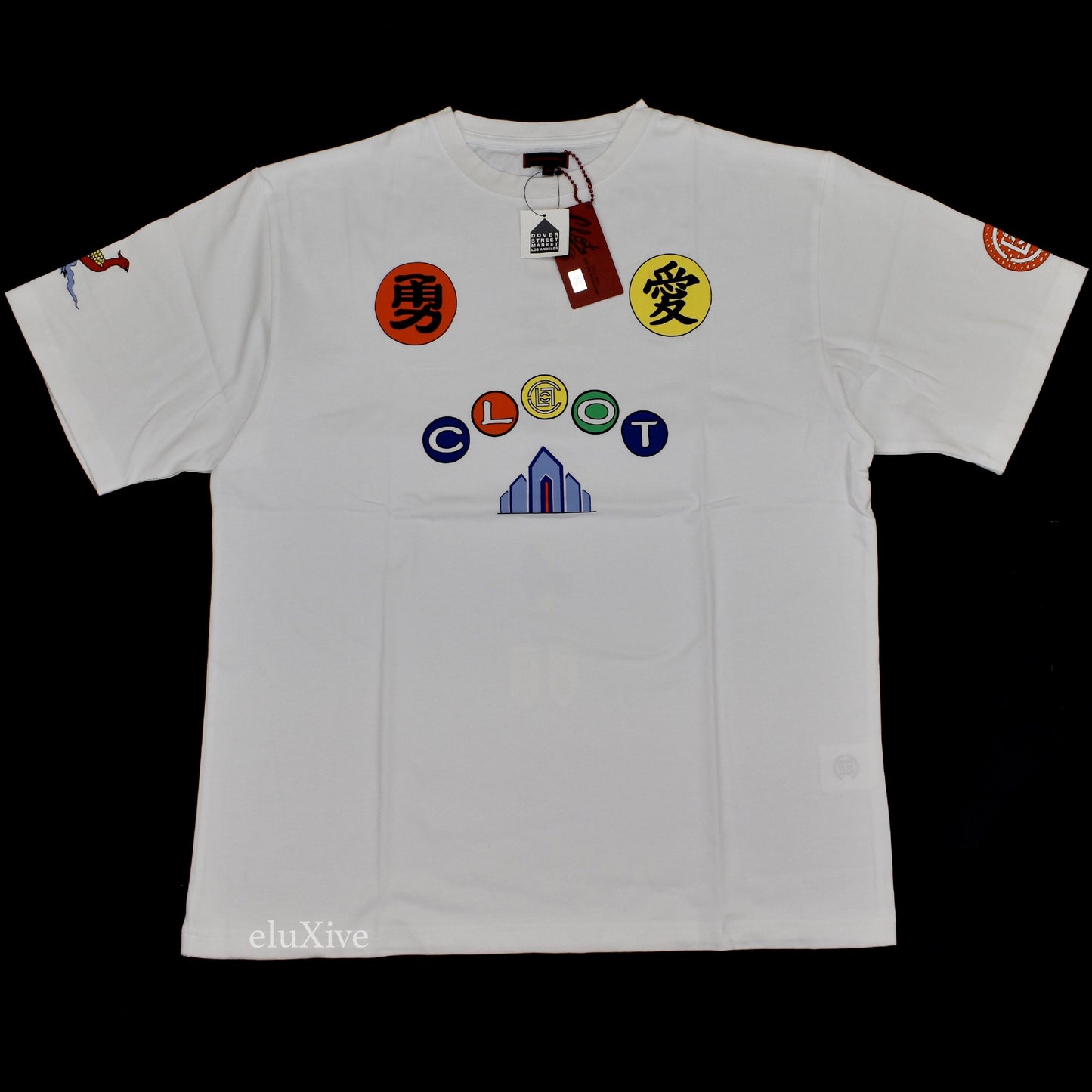 CLOT x DSM - Insignia Logo Print 'Fearless' T-Shirt