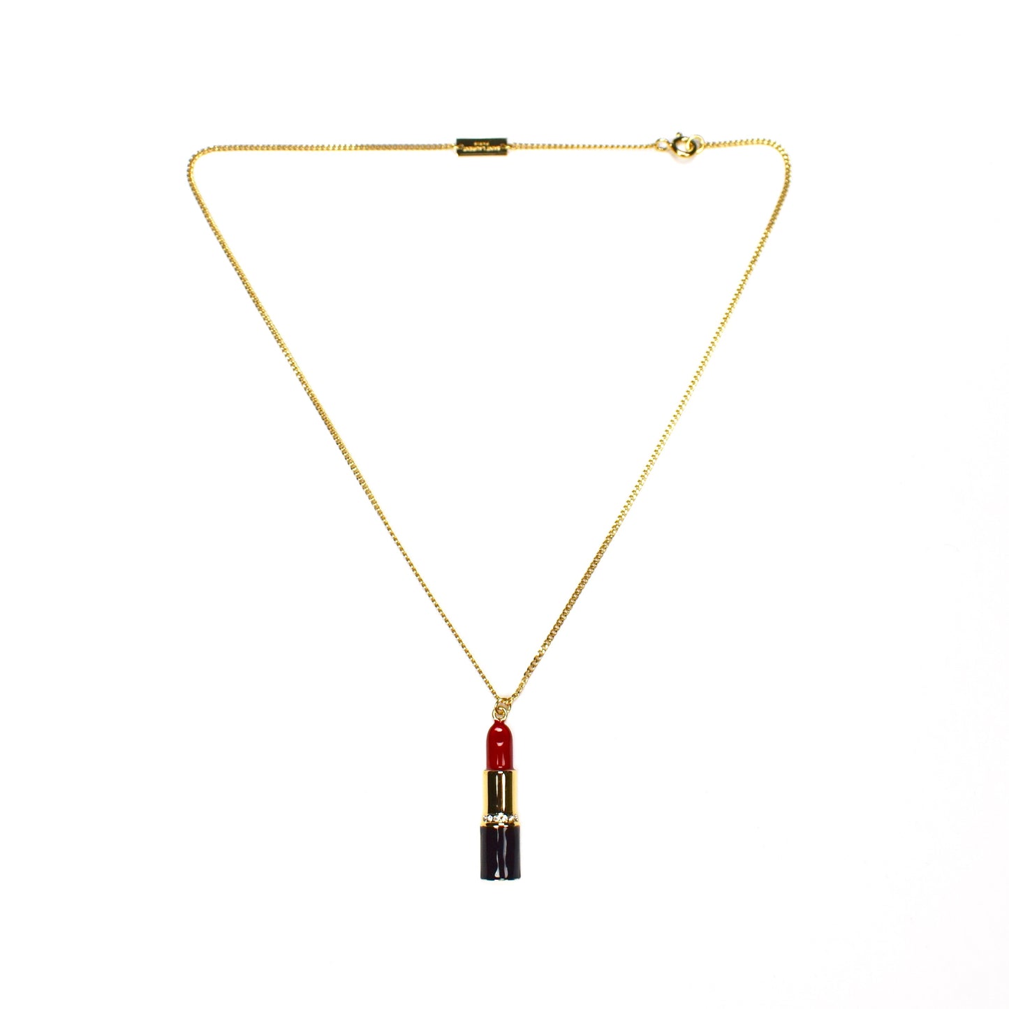 Saint Laurent - Gold Lipstick Pendant Necklace