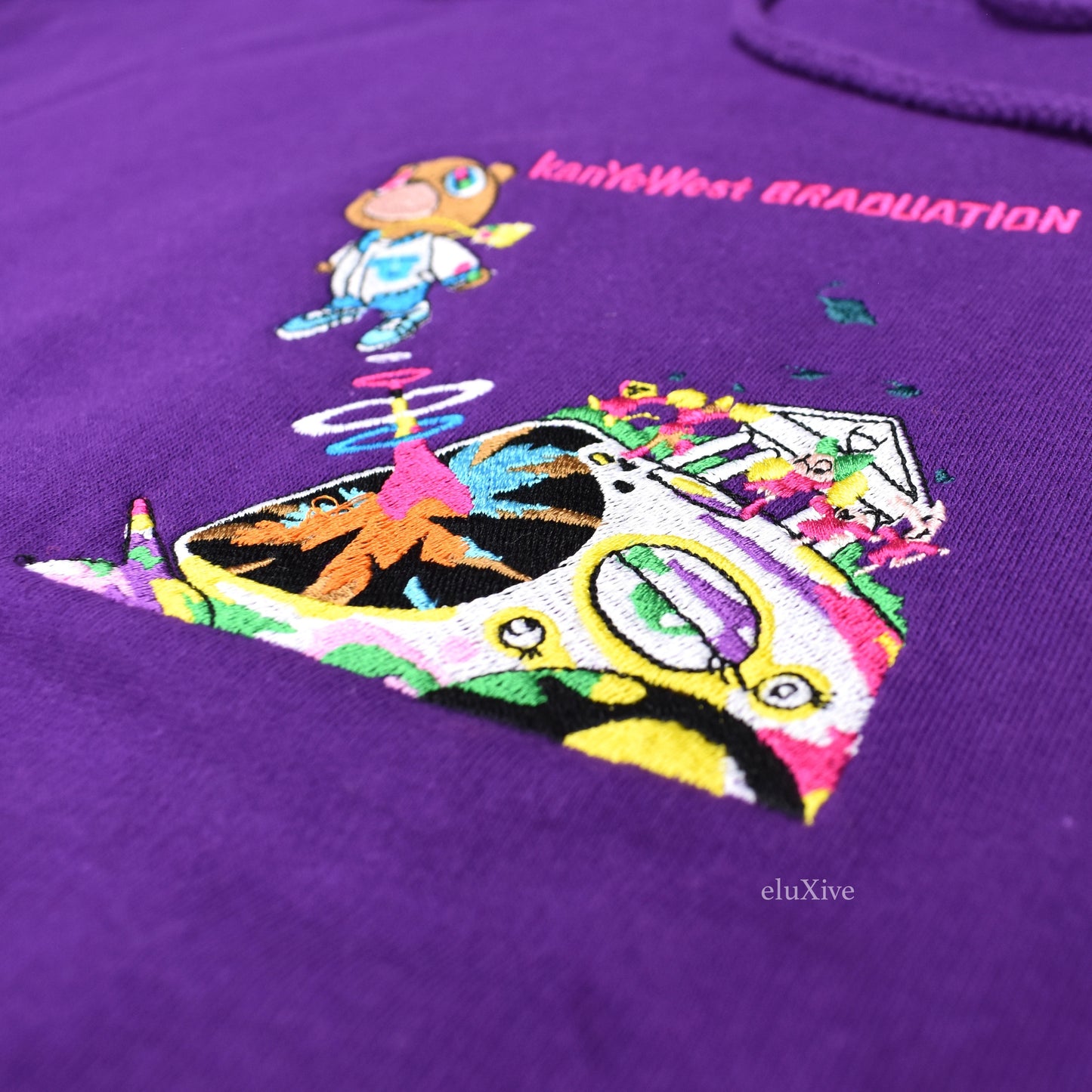 Collection 26 - Purple 'Graduation' Artwork Embroidered Hoodie