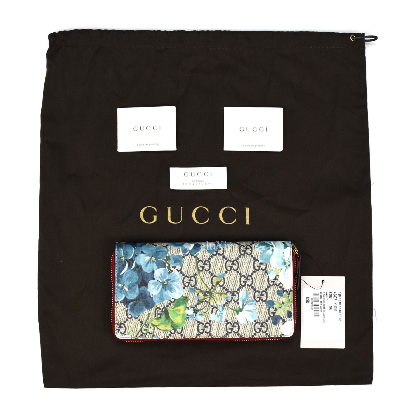 Gucci - GG Supreme Blooms Wallet (Blue/Red)