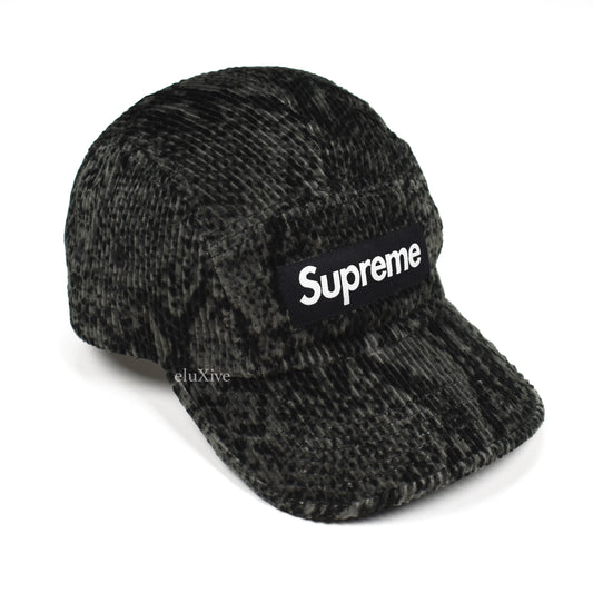 Supreme - Box Logo Snakeskin Corduroy Hat (Black)