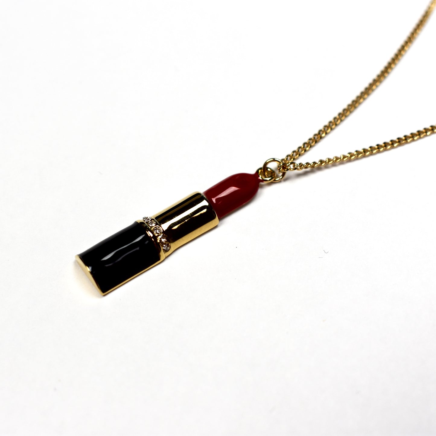 Saint Laurent - Gold Lipstick Pendant Necklace