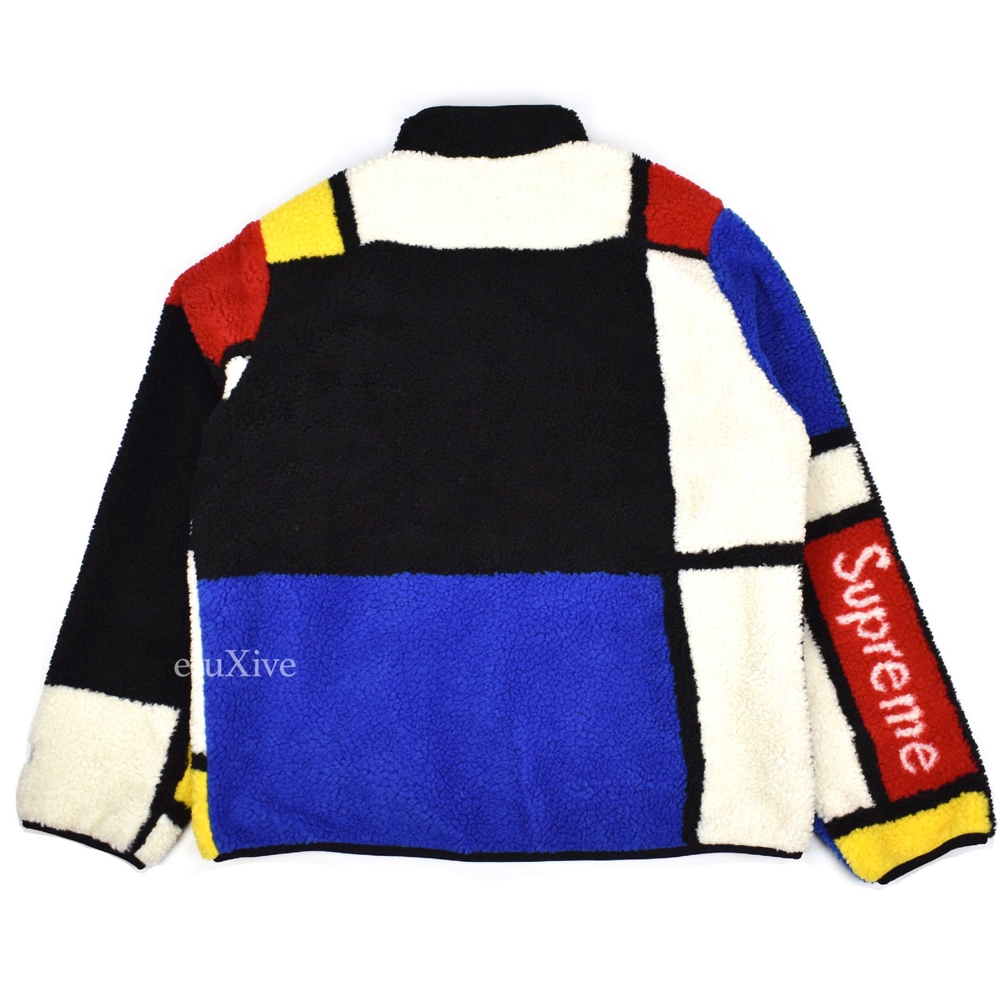 Supreme - Piet Mondrian Colorblocked Box Logo Fleece Jacket