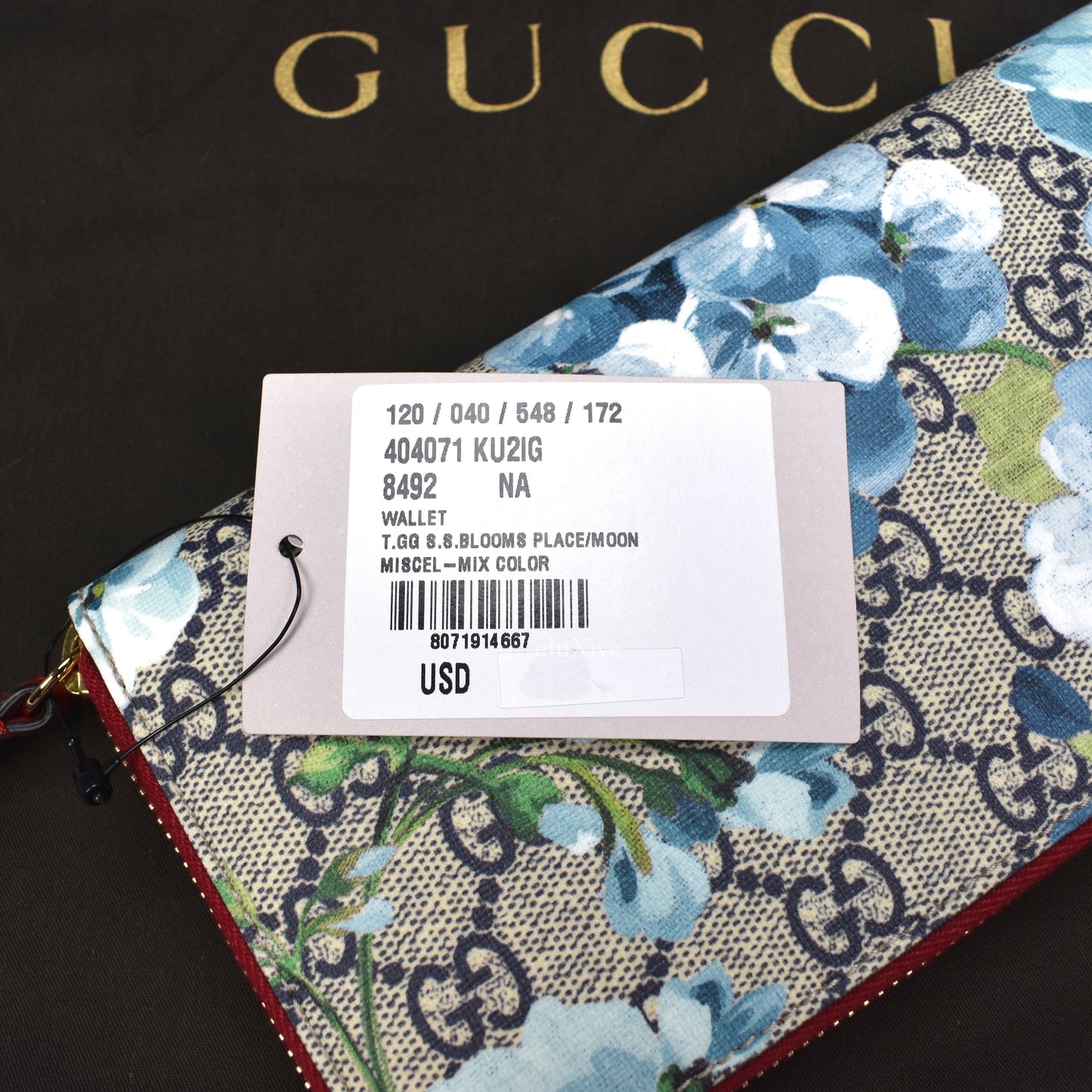Gucci - GG Supreme Blooms Wallet (Blue/Red)