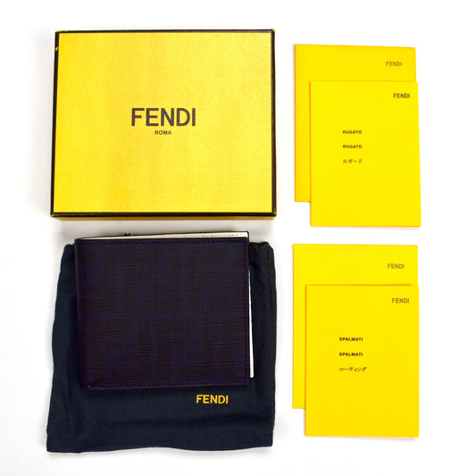 Fendi - Navy / White Monogram Bifold Wallet