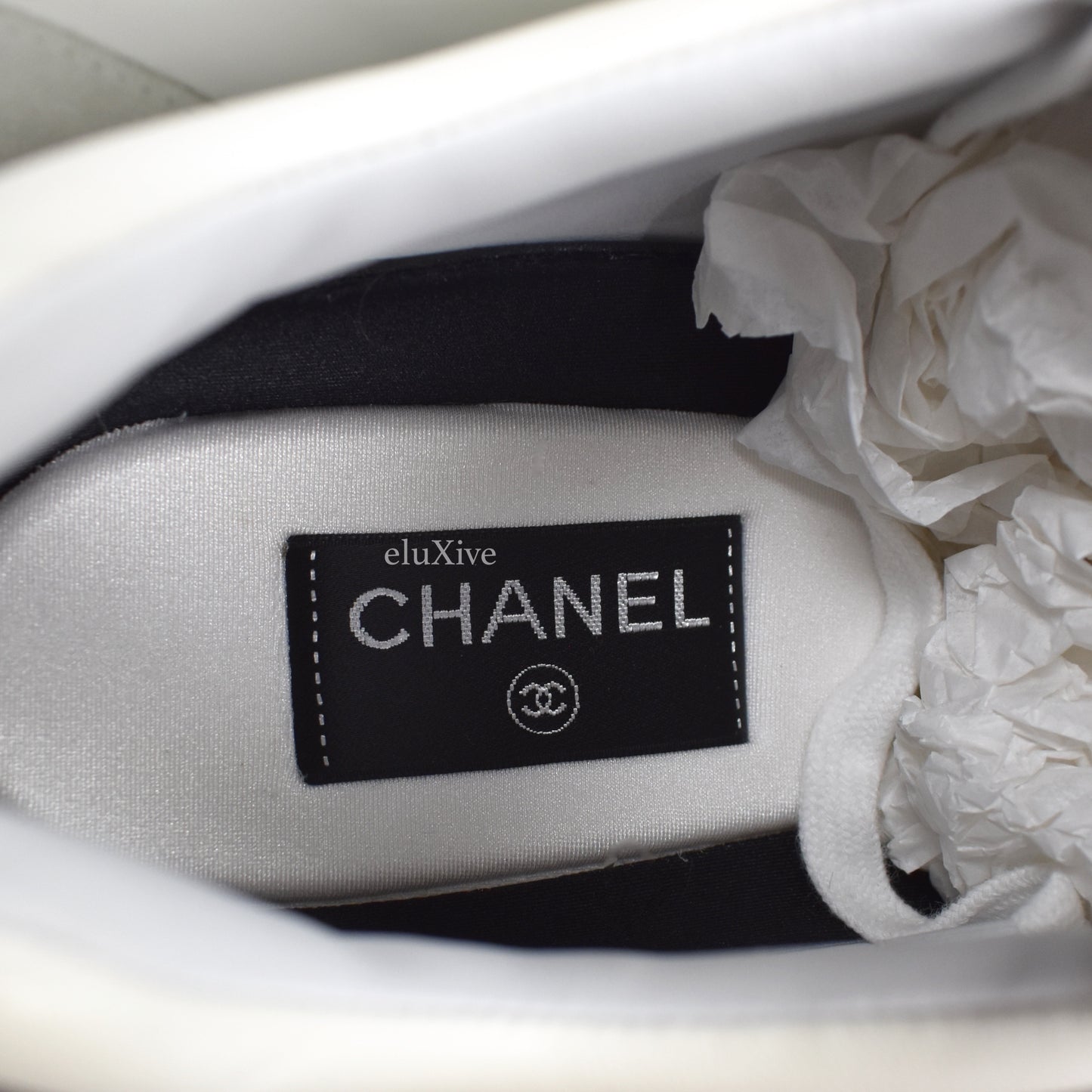 Chanel - Classic Monogram Logo Trainer (White/Orange)