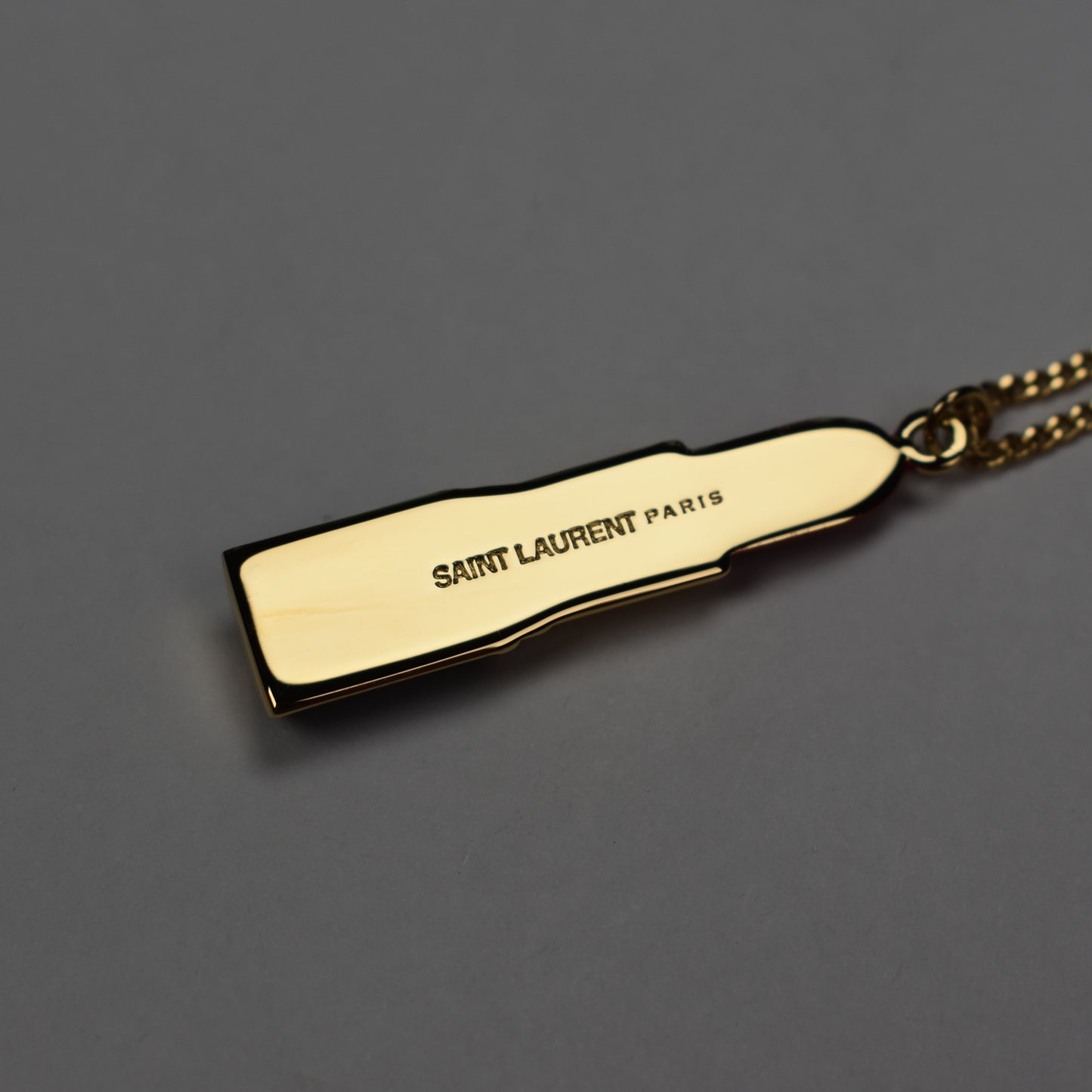 Saint Laurent - Gold Lipstick Pendant Necklace