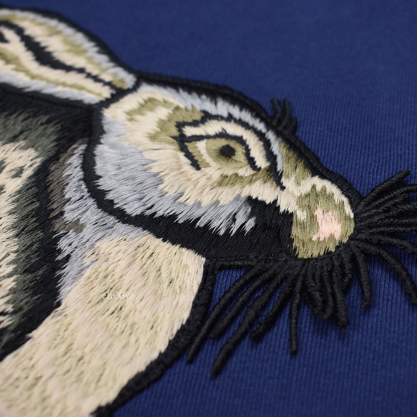 Gucci - Blue Rabbit Embroidered Sweatshirt