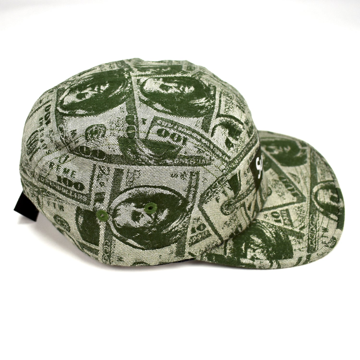 Supreme - Green Jacquard Woven 100 Dollar Bill Box Logo Camp Cap