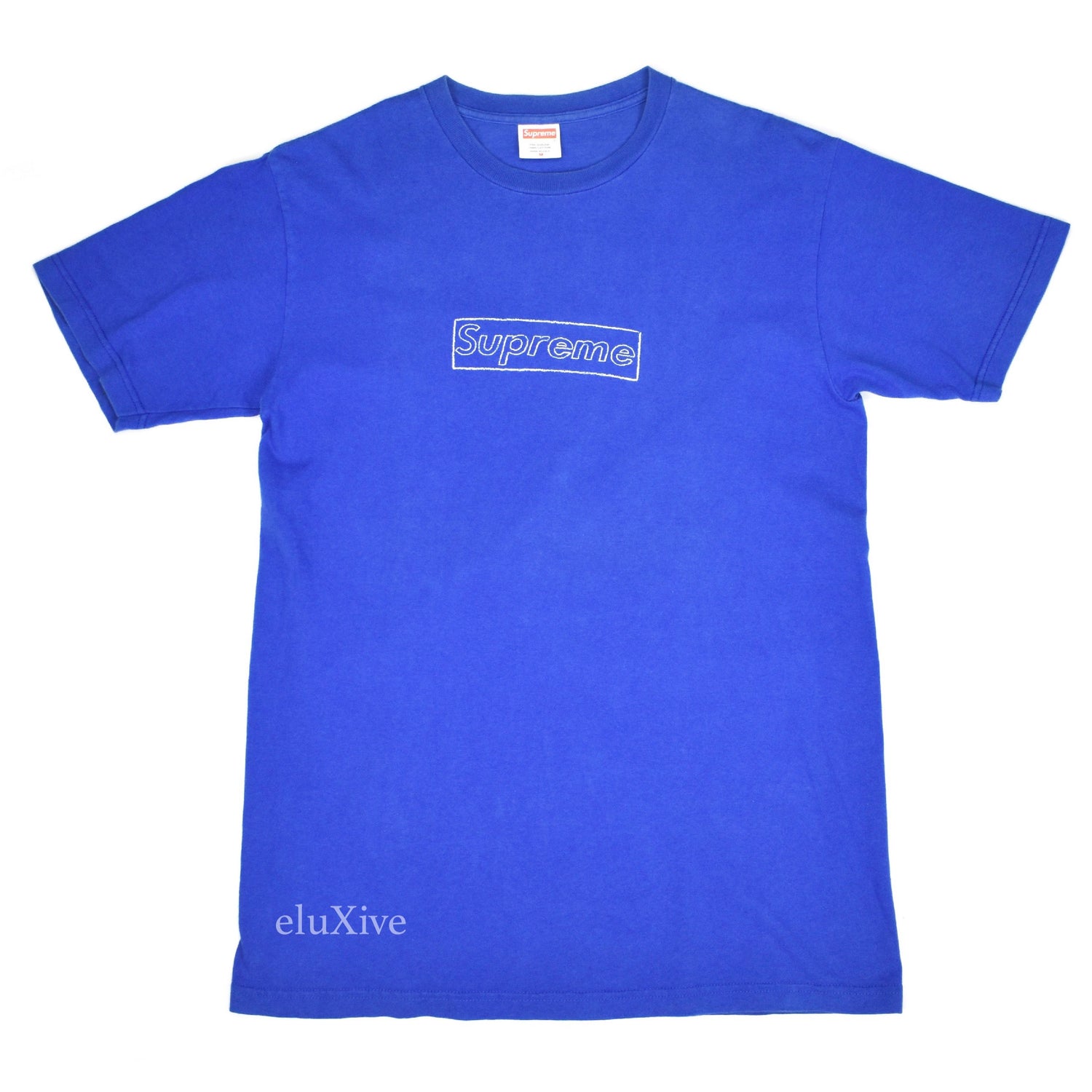 Supreme x KAWS - Blue Box Logo T-Shirt – eluXive