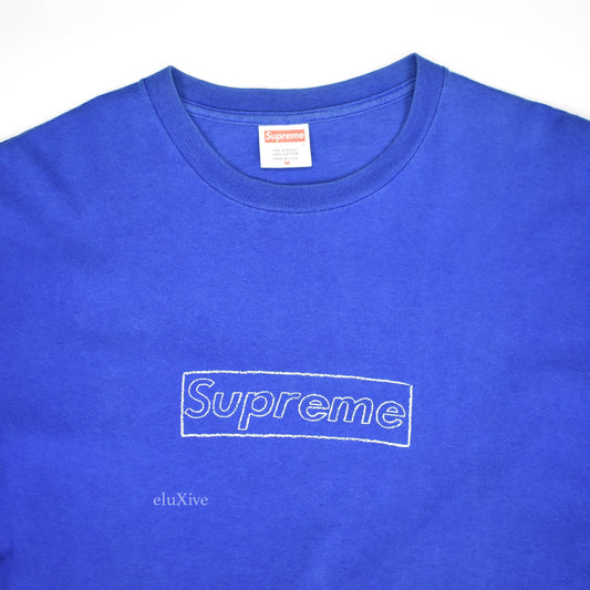 Supreme x KAWS - Blue Box Logo T-Shirt