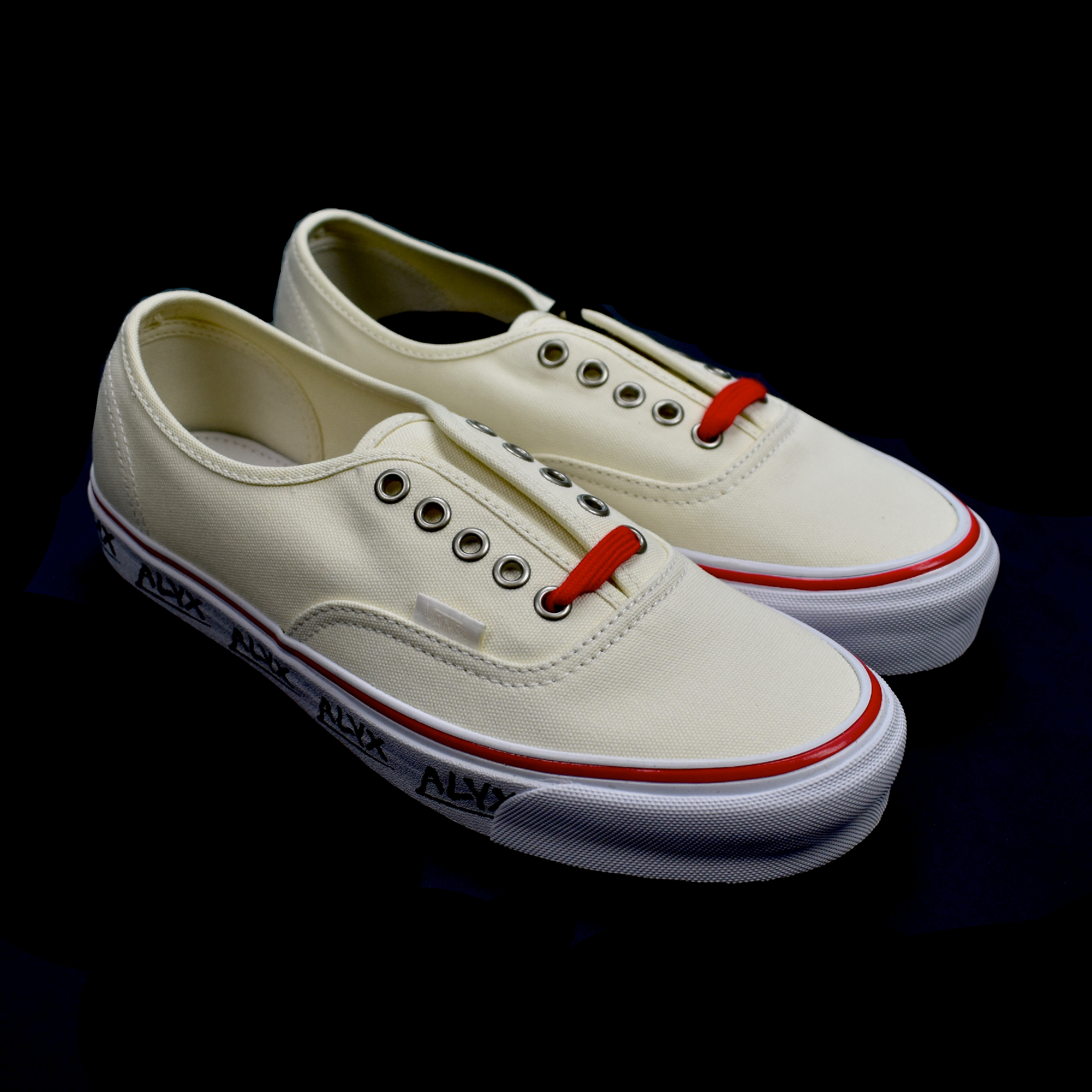 中古箱付ALYX×VANSAUTHENTICLXオフホワイト２７cm Alyx x Vans - Men's Cream White OG Authentic LX Logo Print