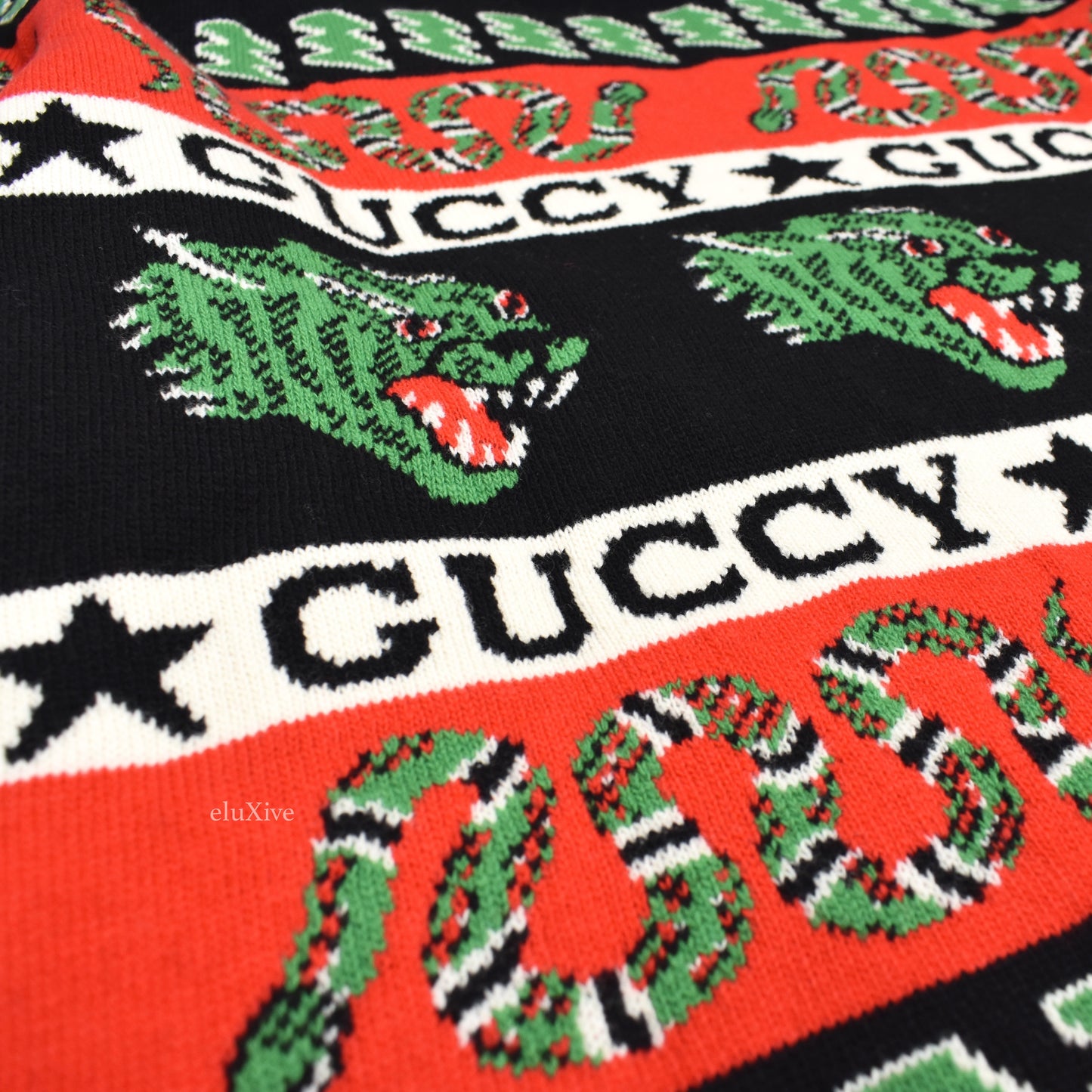 Gucci - Snake & Dragon Logo Knit Cardigan