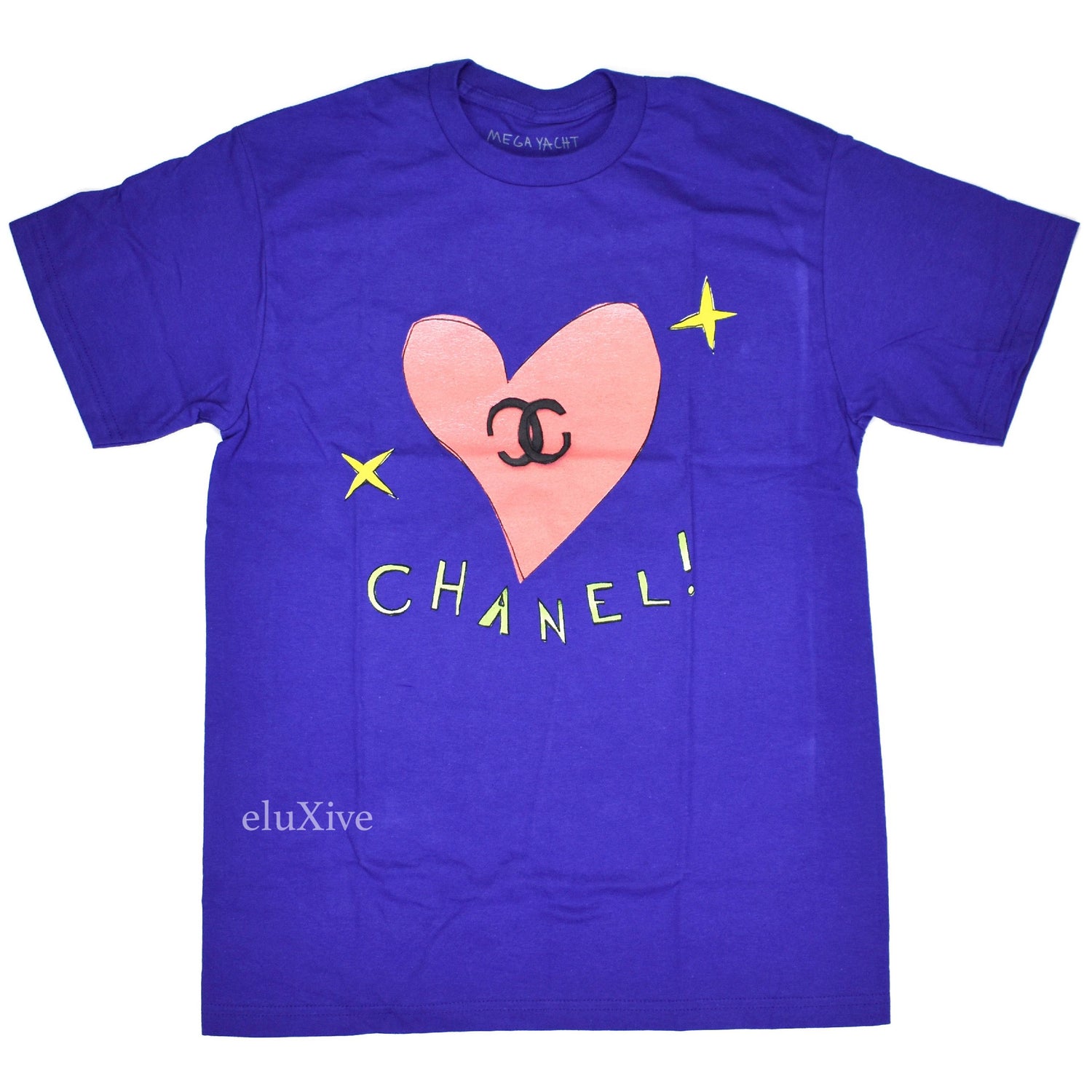 Mega Yacht - Purple 'Chanel' Make A Wish Logo T-Shirt – eluXive
