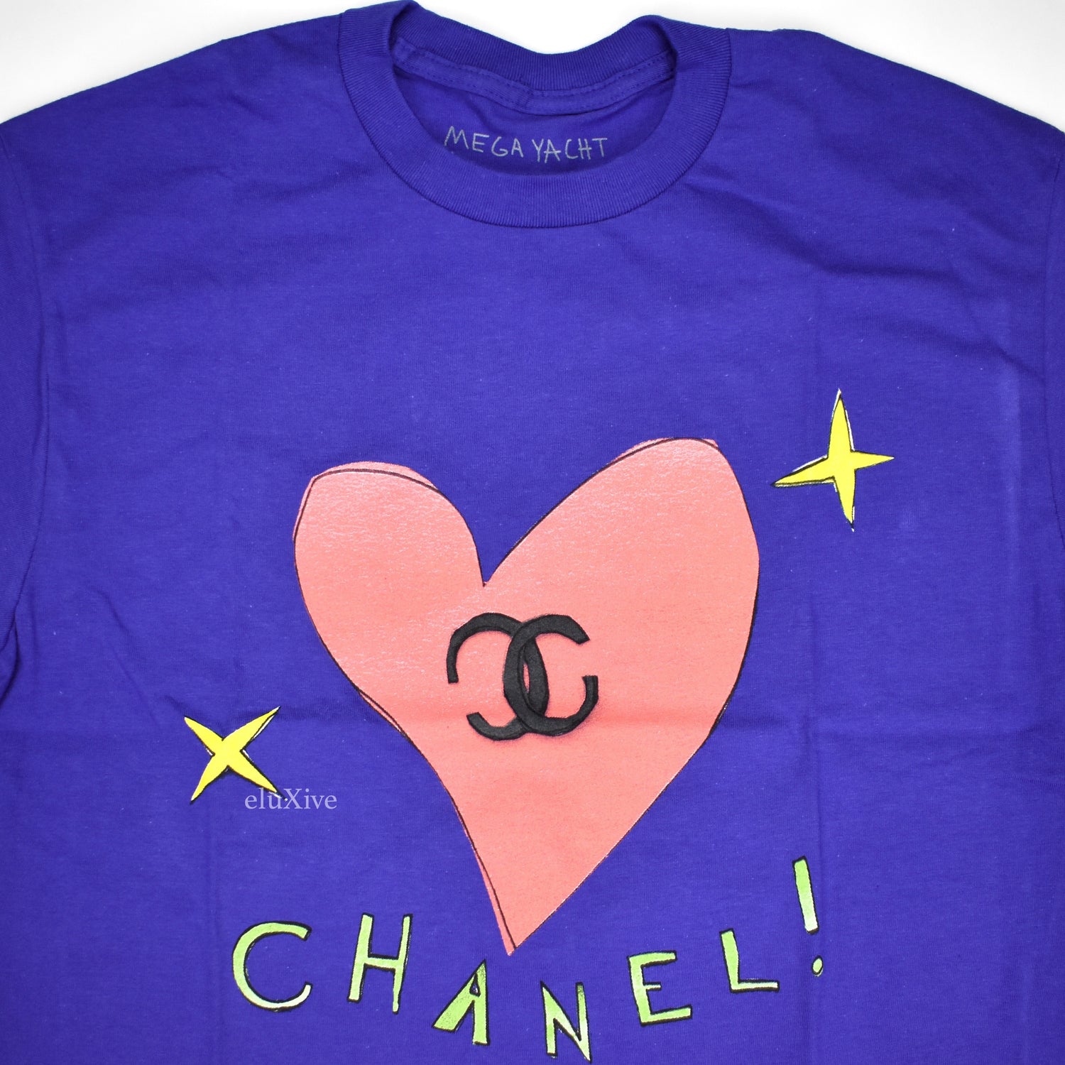 Mega Yacht - Purple 'Chanel' Make A Wish Logo T-Shirt – eluXive