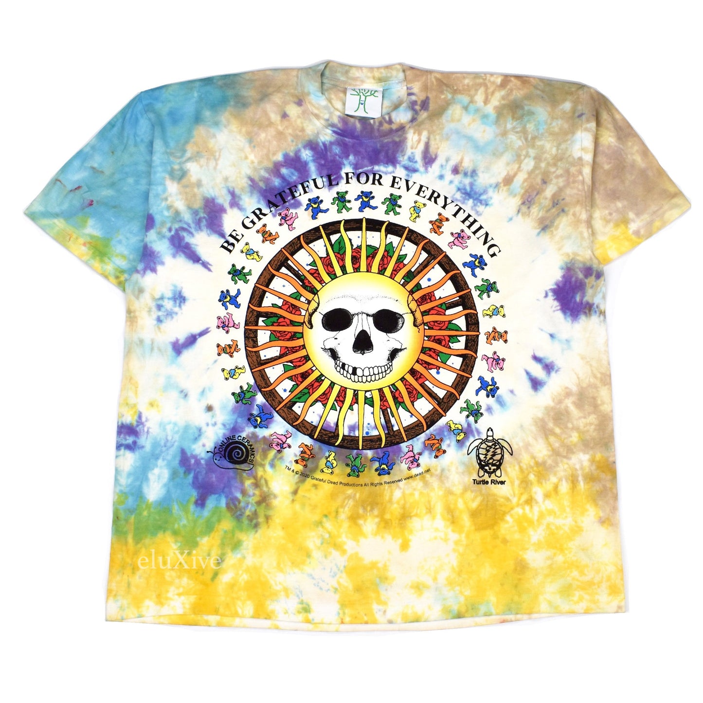 Online Ceramics - Grateful Dead Dancing Bears Tie-Dye T-Shirt