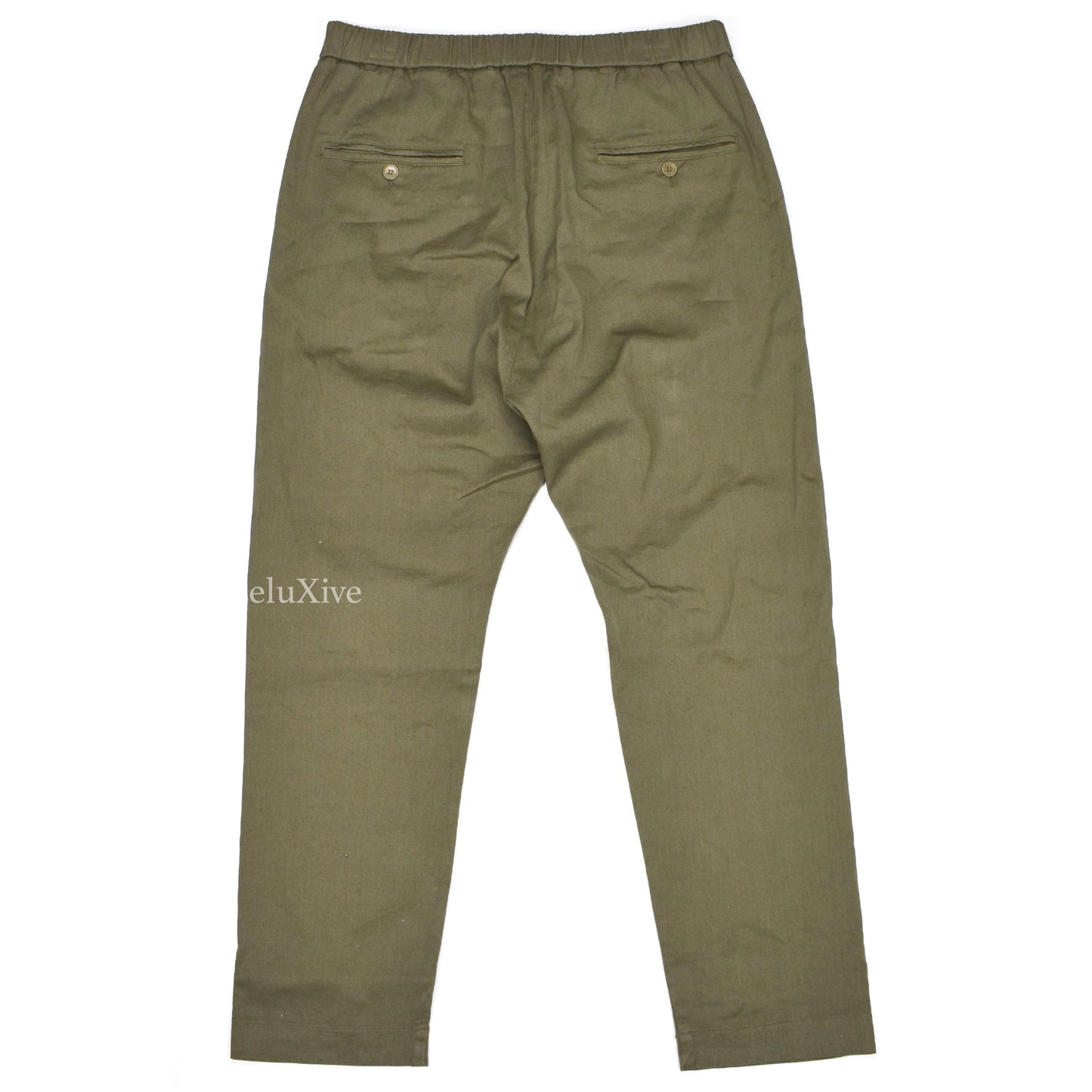 Barena - Olive Linen Stretch Waist Pants