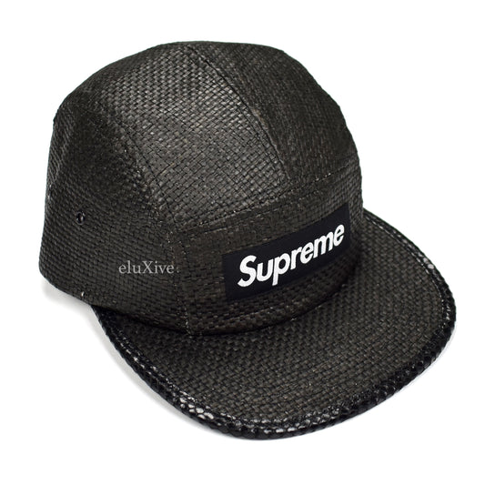 Supreme - Black Box Logo Raffia Hat
