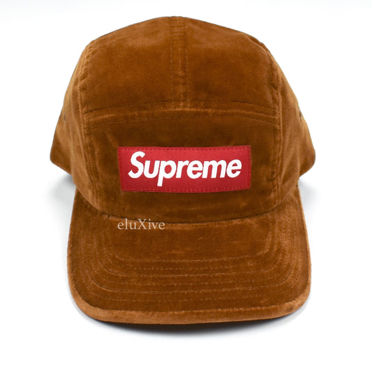 Supreme - Red Box Logo Velvet Hat (Brown)