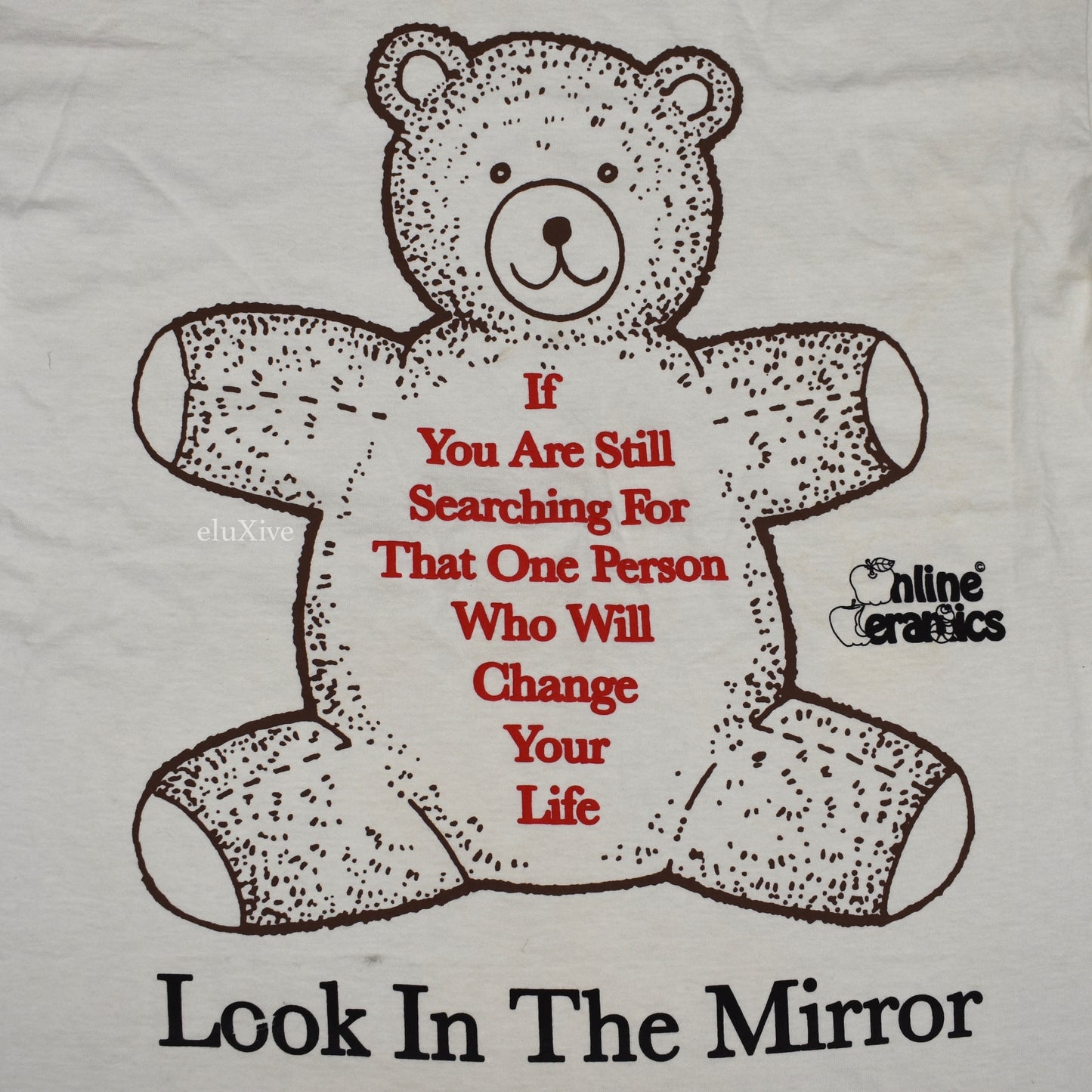 Online Ceramics - Look In The Mirror Bear T-Shirt (Beige)