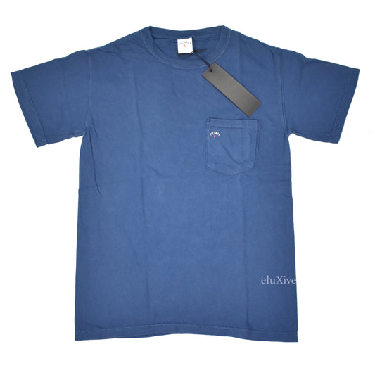 Noah - Navy Core Logo Pocket T-Shirt