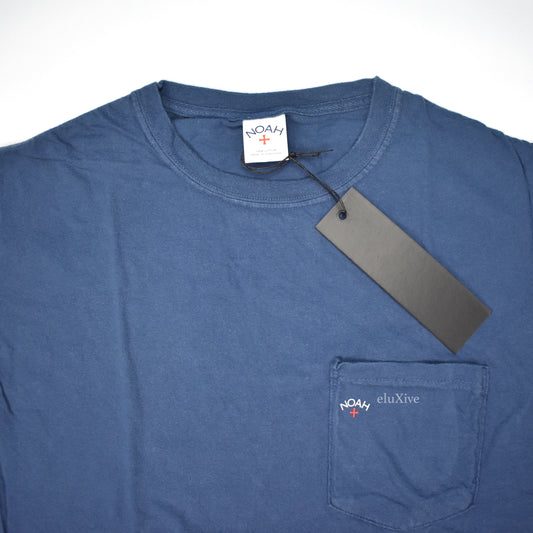 Noah - Navy Core Logo Pocket T-Shirt