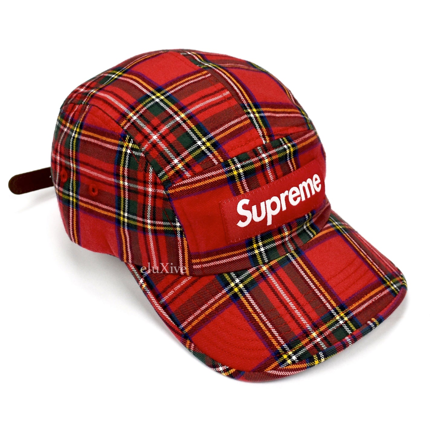 Supreme - Box Logo Washed Chino Twill Hat (Red Plaid)