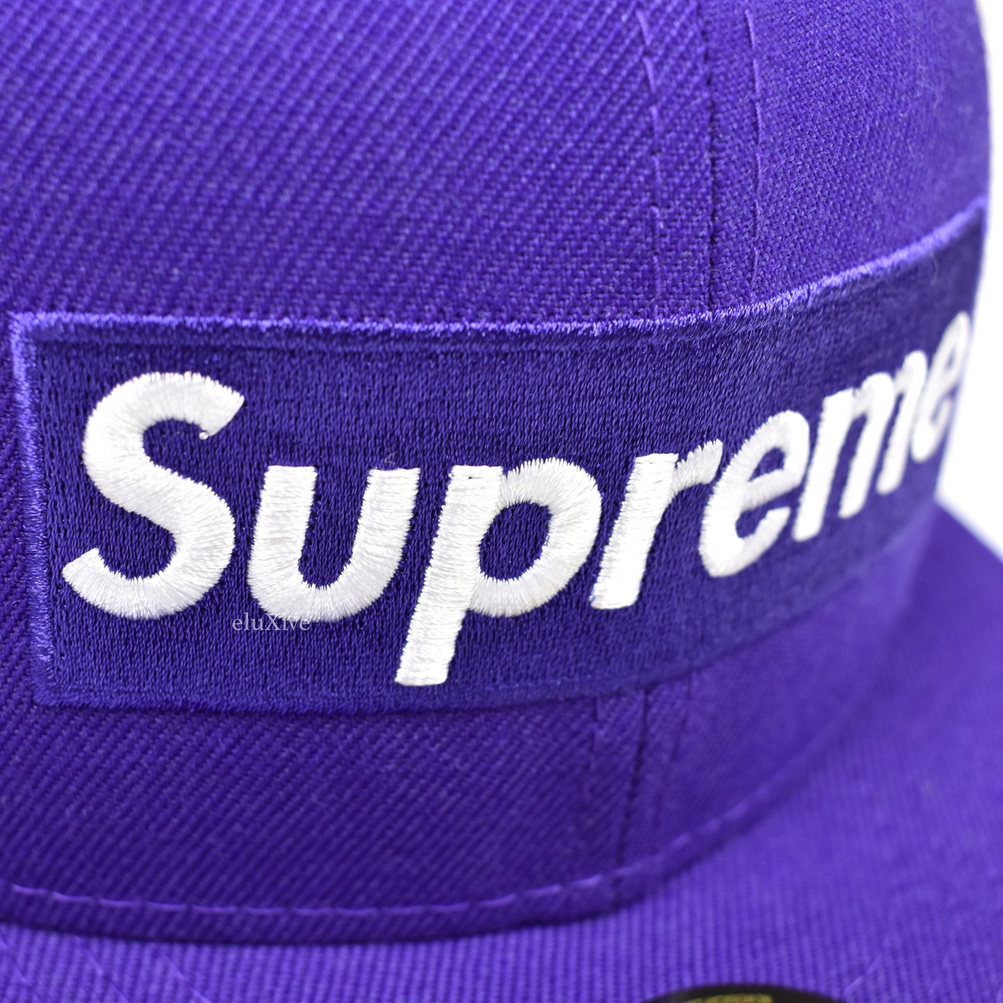 Supreme x New Era - World Famous Box Logo Fitted Hat (Purple)