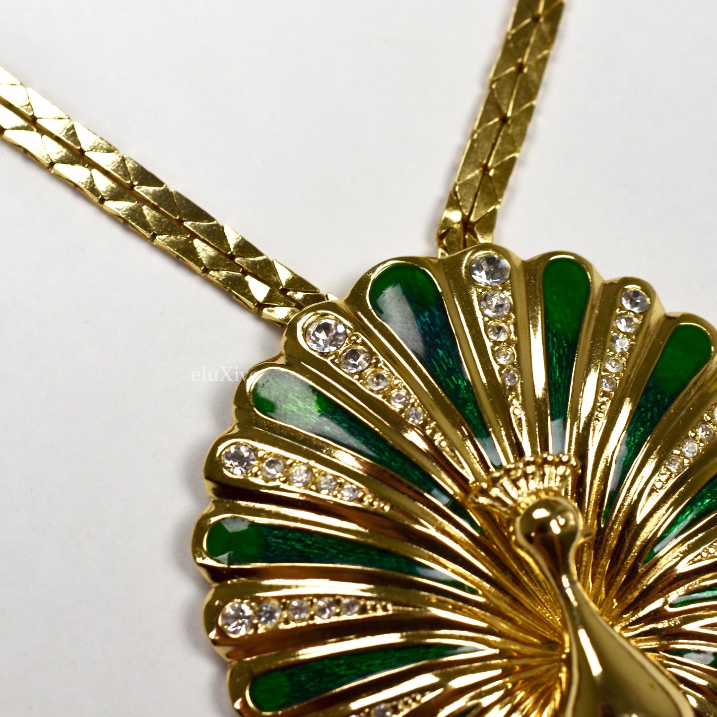 Dior - Gold Peacock Double Chain Necklace