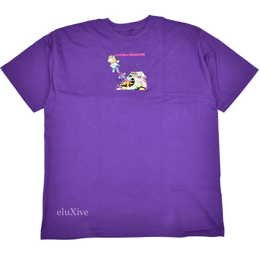 Collection 26 - Purple 'Graduation' Artwork Embroidered T-Shirt