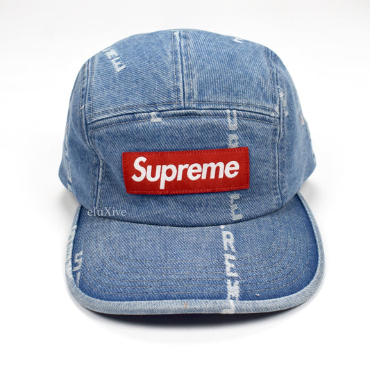 Supreme - Box Logo Stripe Jacquard Denim Hat (Blue)