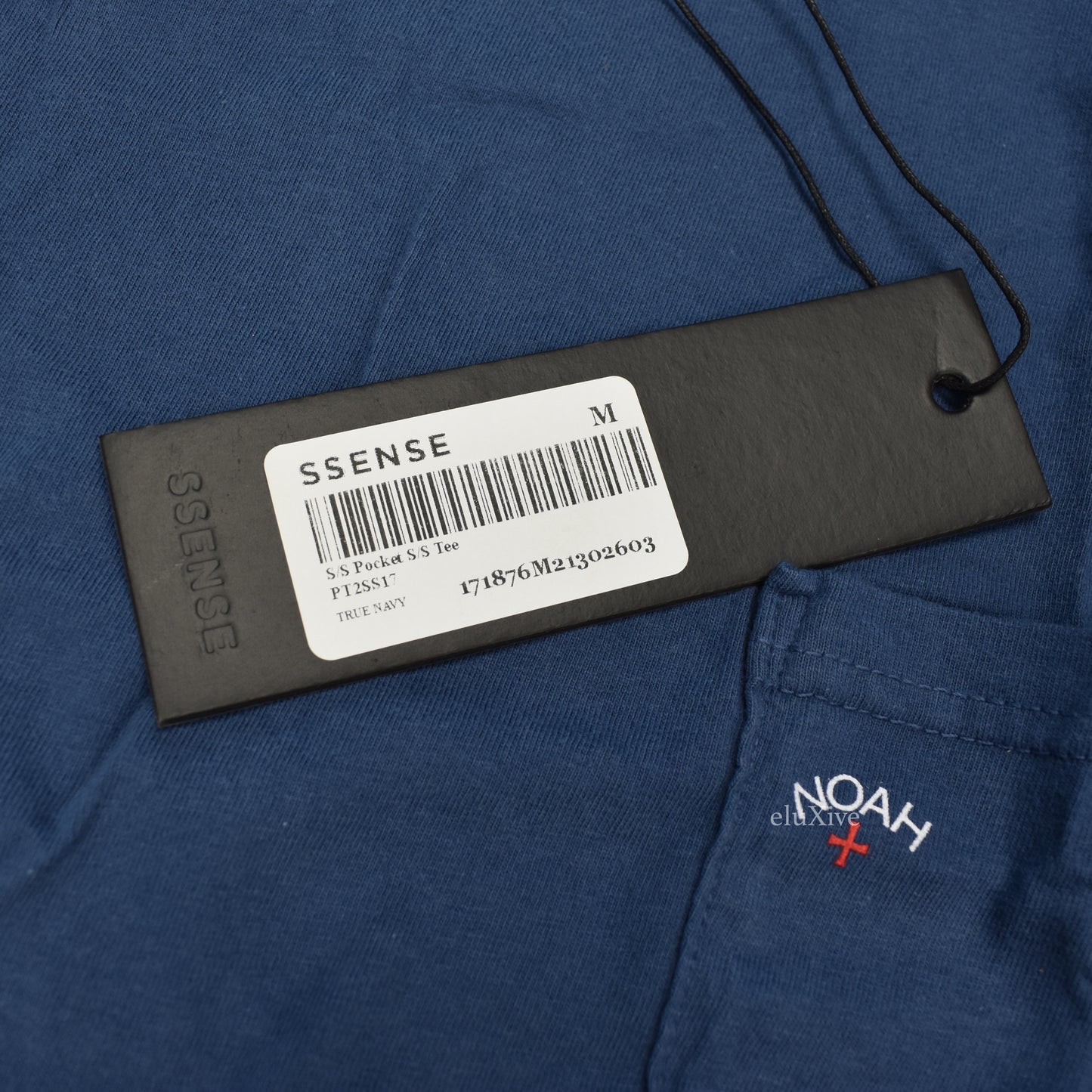 Noah - Navy Core Logo Pocket T-Shirt