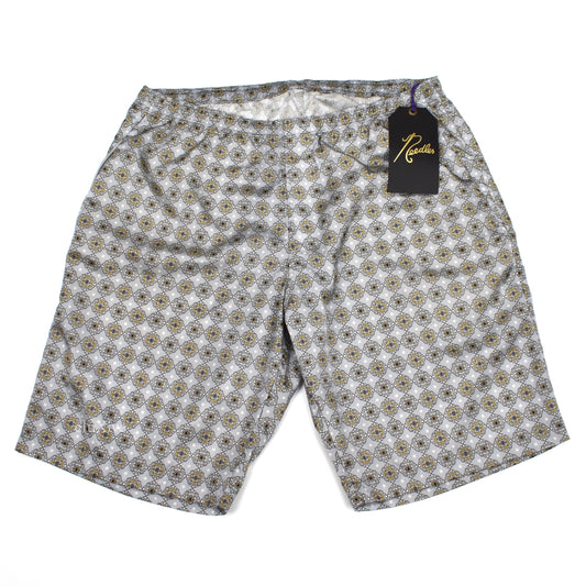 Needles - Gray Foulard Print Nylon Warm-Up Shorts