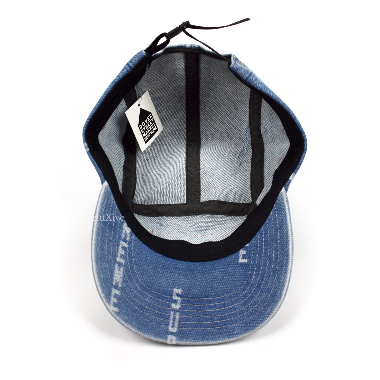 Supreme - Box Logo Stripe Jacquard Denim Hat (Blue)