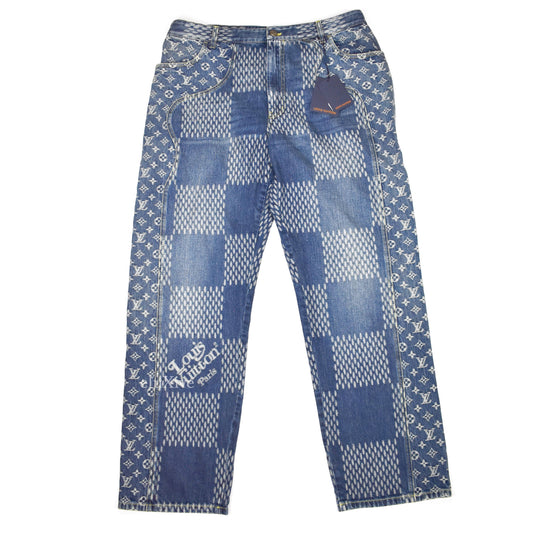 Louis Vuitton x Nigo - Giant Damier Waves Monogram Denim Jeans