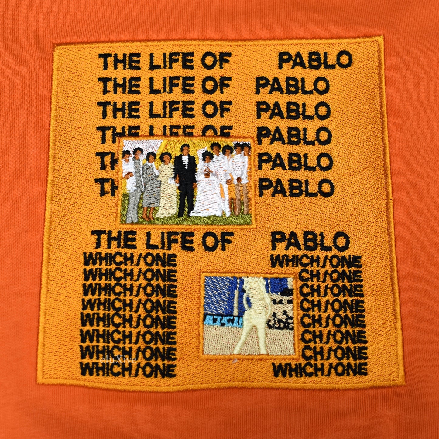 Collection 26 - Orange 'Pablo' Artwork Embroidered T-Shirt