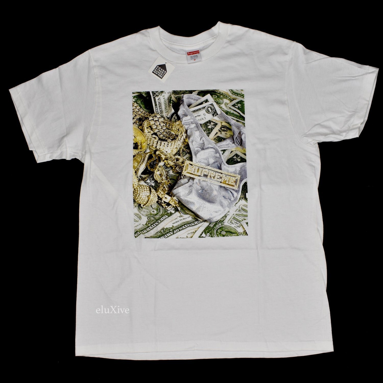 Supreme - Bling Logo T-Shirt (White) – eluXive