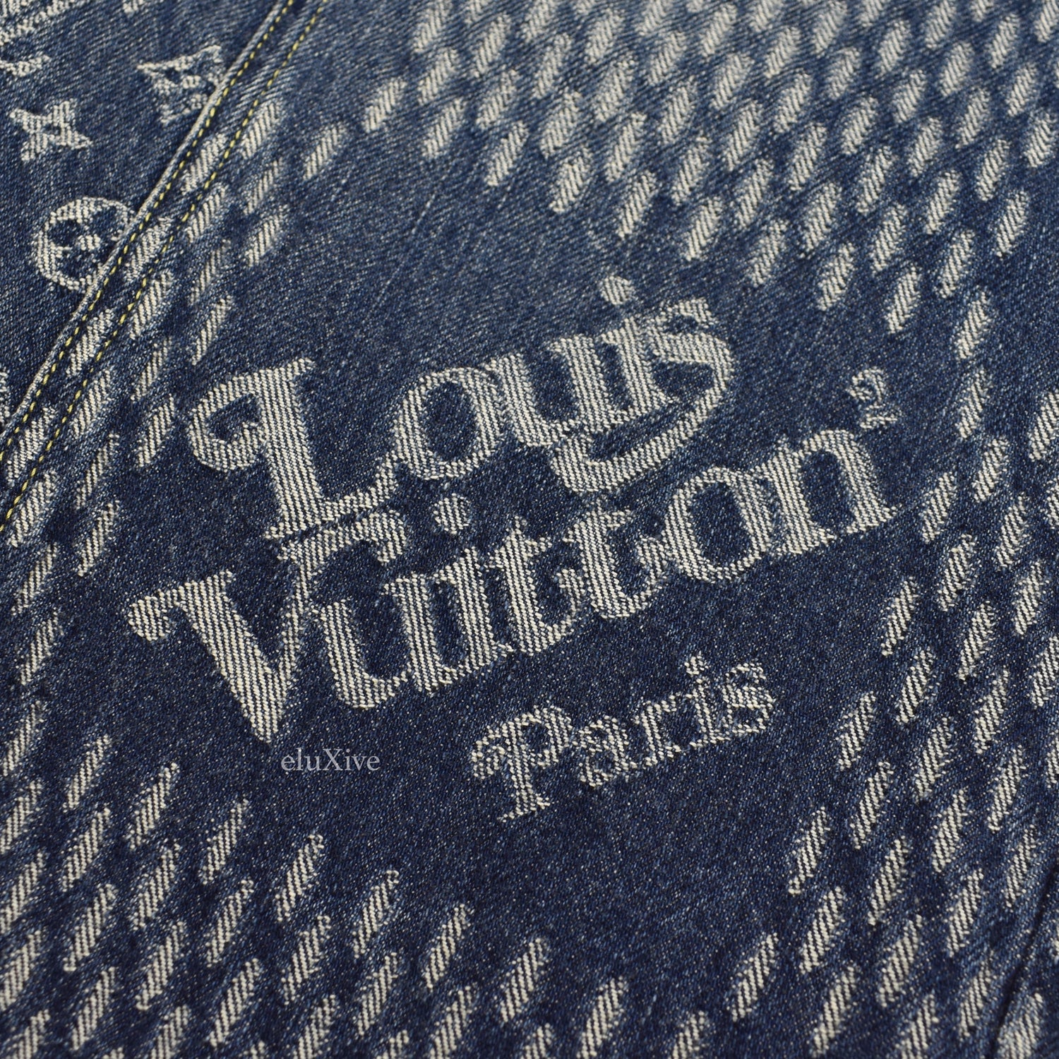 LOUIS VUITTON x NIGO Giant Damier Waves Monogram Denim Jacket
