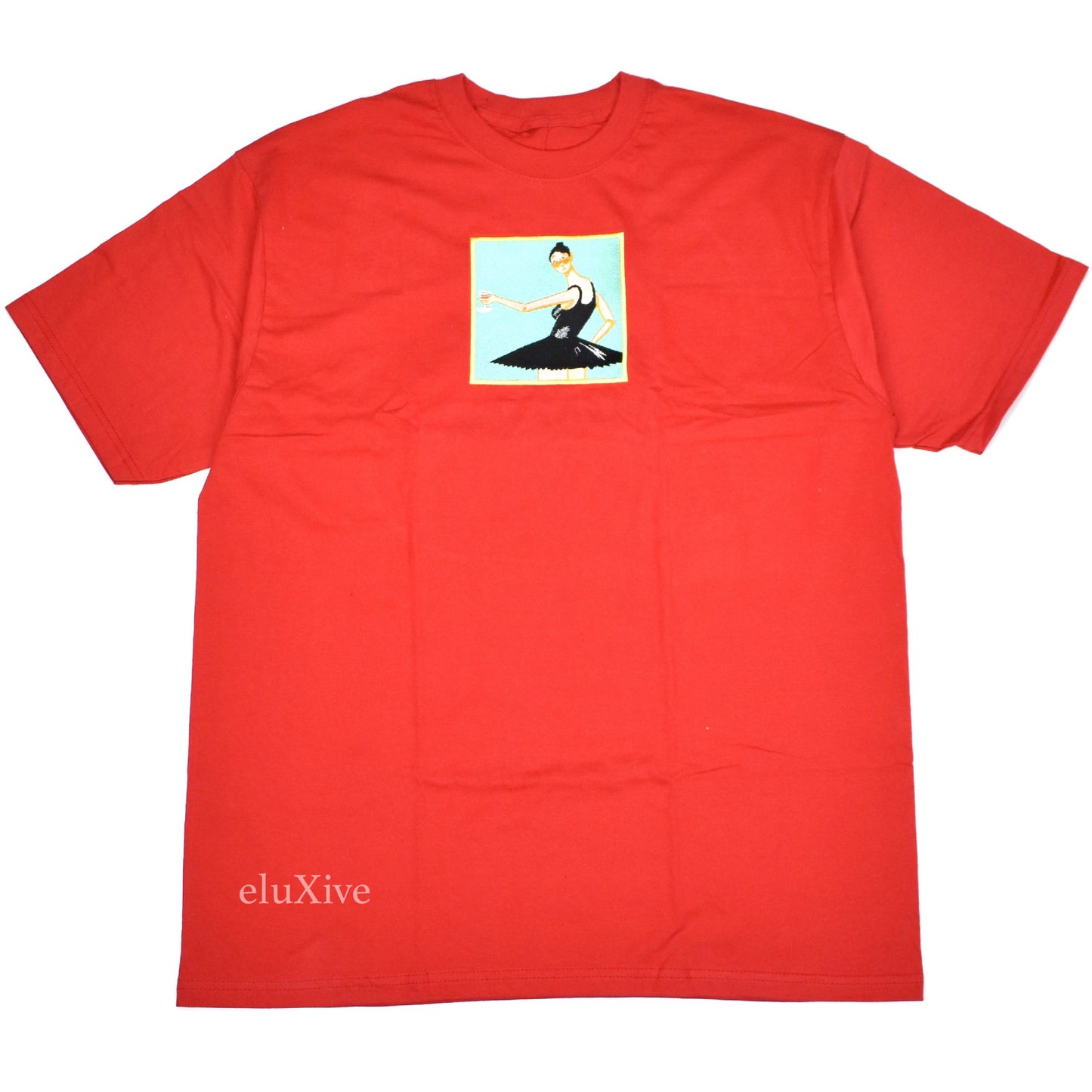 Collection 26 - Red 'Dark Fantasy' Artwork Embroidered T-Shirt