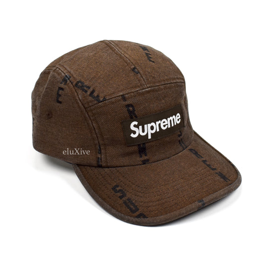 Supreme - Box Logo Stripe Jacquard Denim Hat (Brown)
