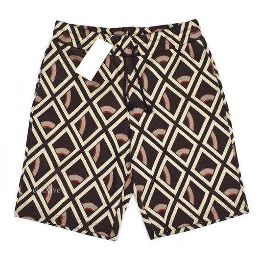 Maison Margiela - Jacquard Diamond Knit Shorts