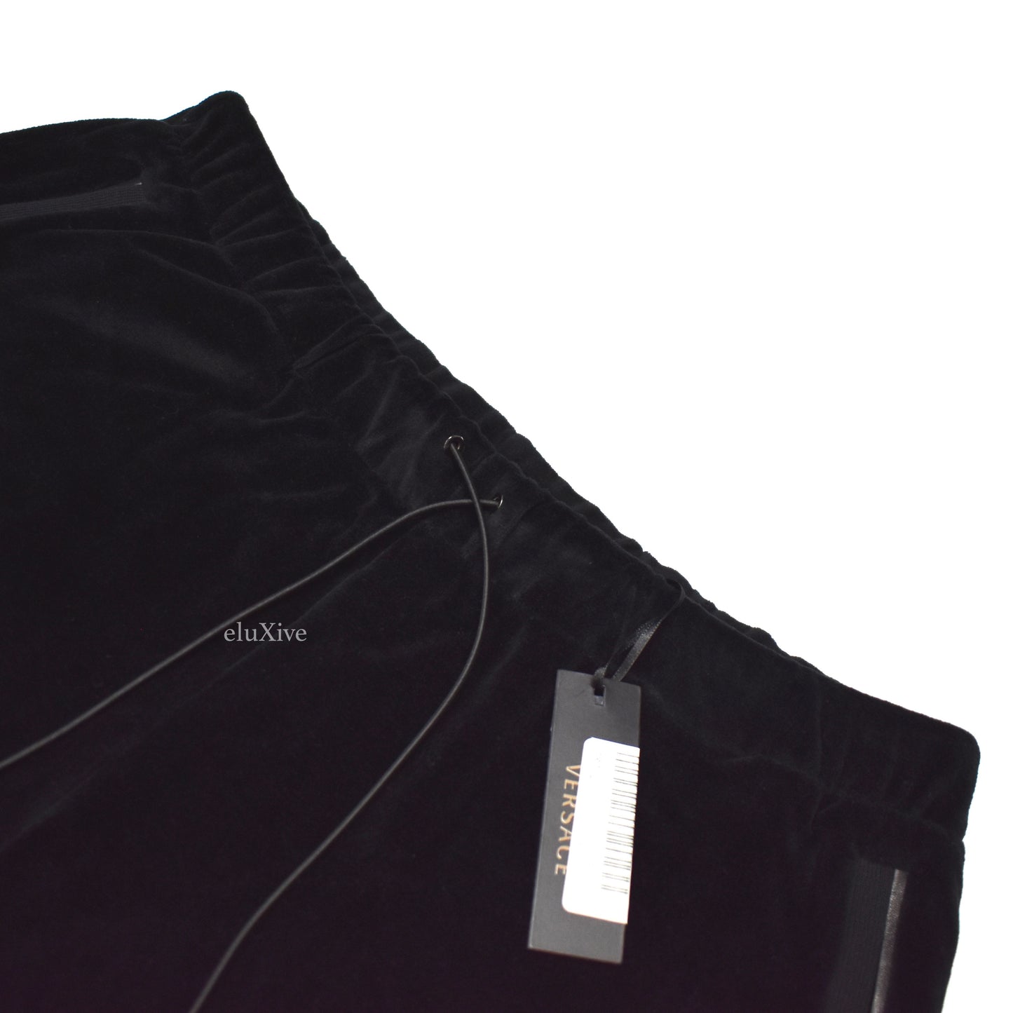 Versace - Black Velour Track Pants