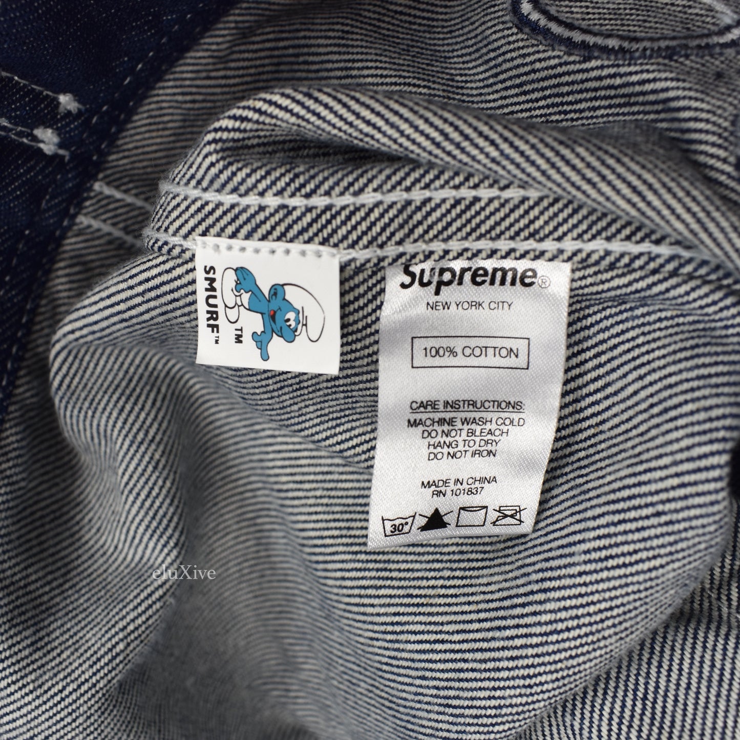 Supreme x Smurfs - Logo Denim Trucker Jacket (Blue)