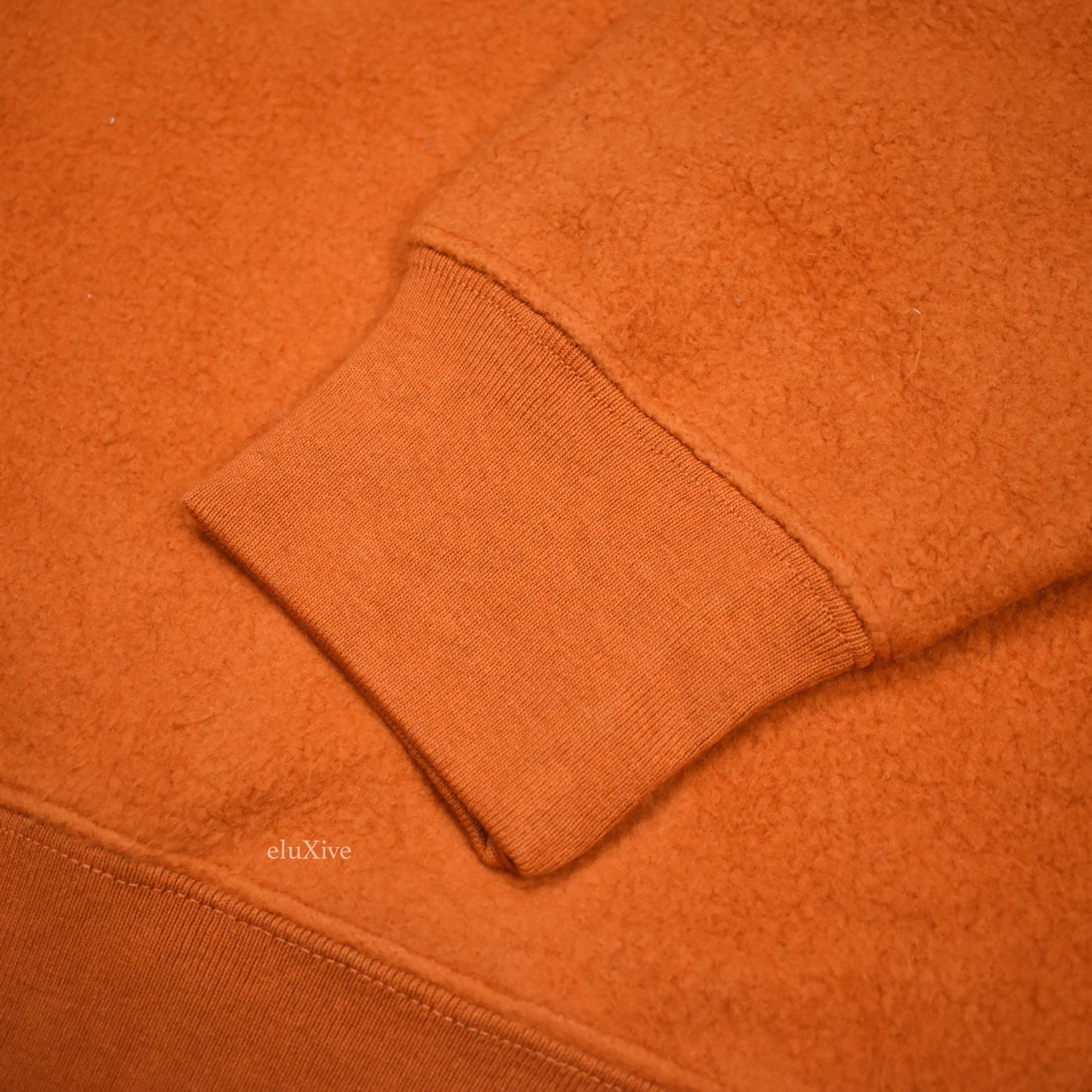 Supreme - Rust Reverse Fleece Logo Hoodie