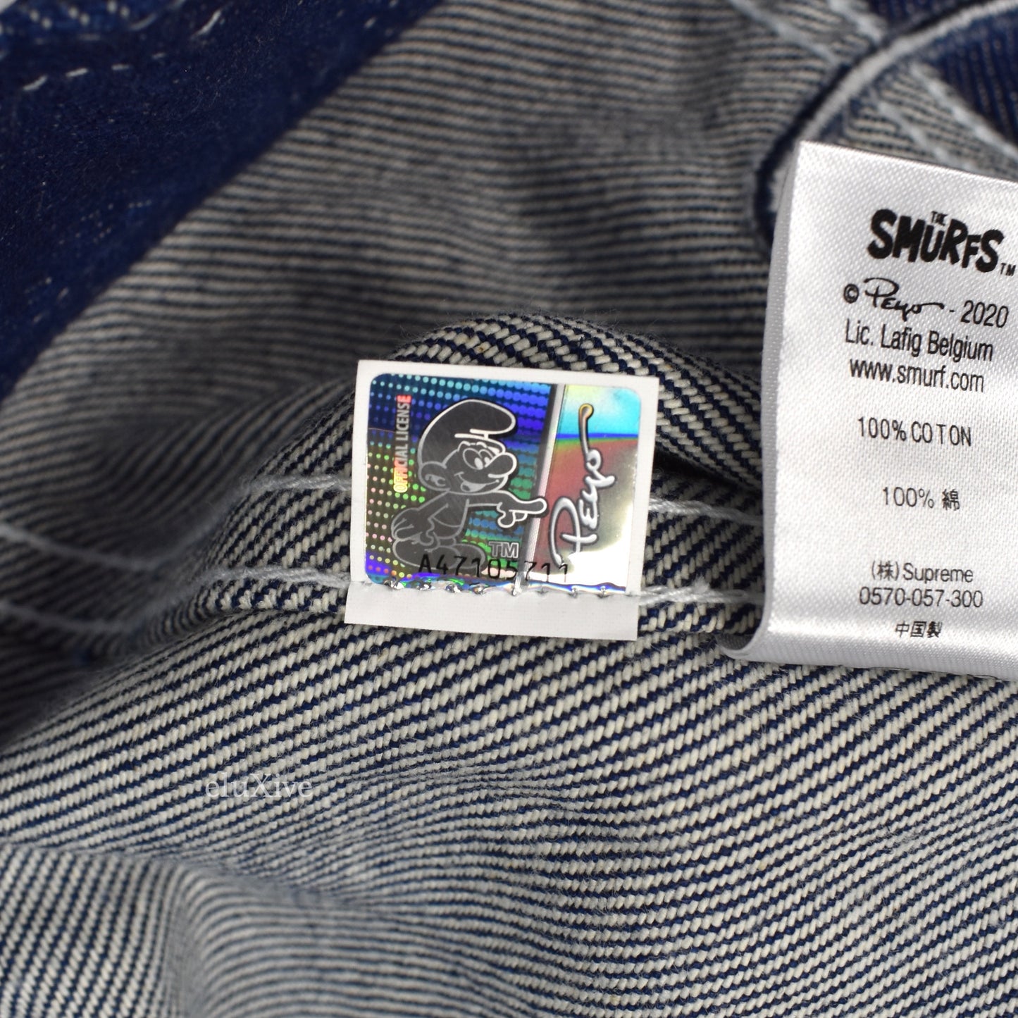 Supreme x Smurfs - Logo Denim Trucker Jacket (Blue)