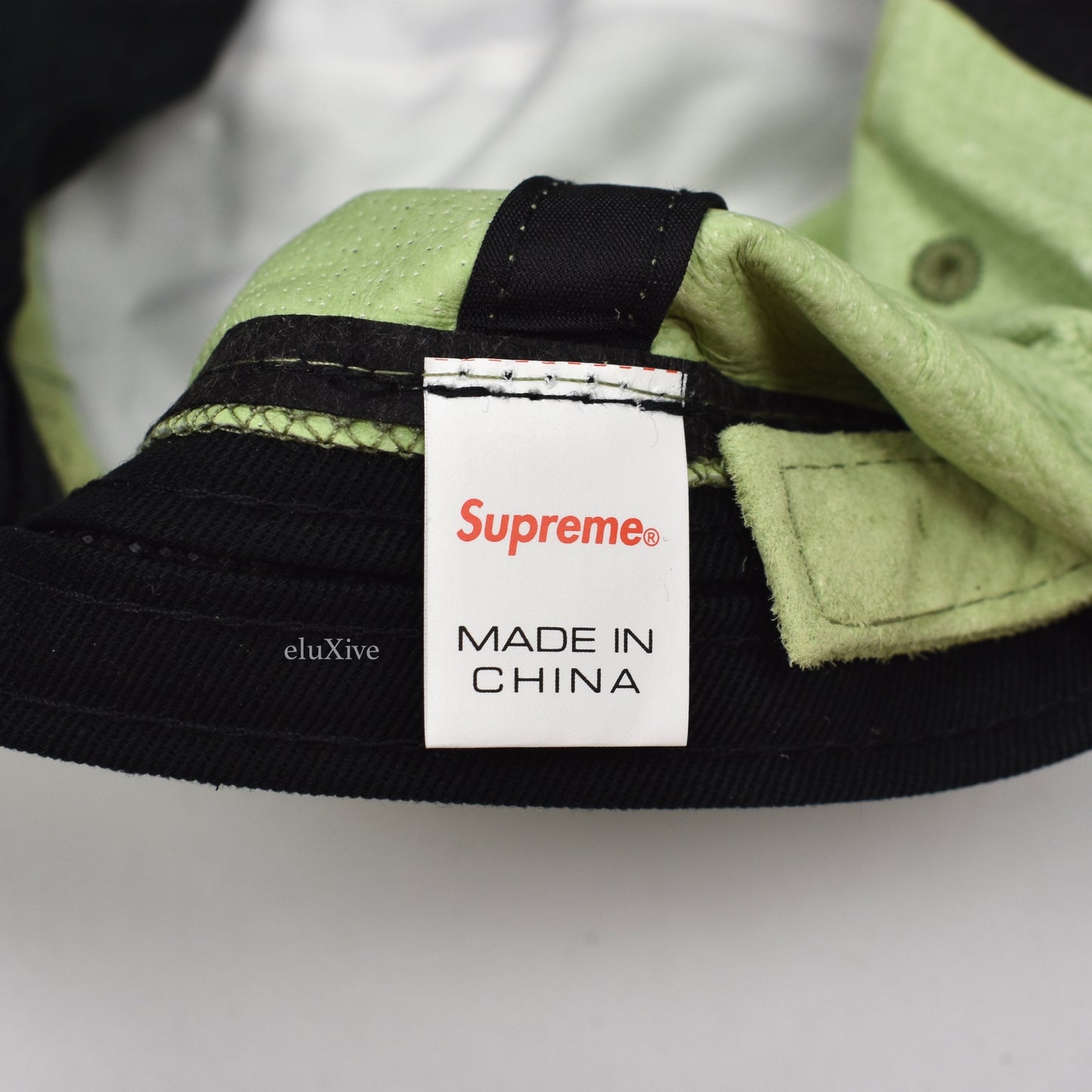 Supreme - Mint Green Suede Paris Logo Hat