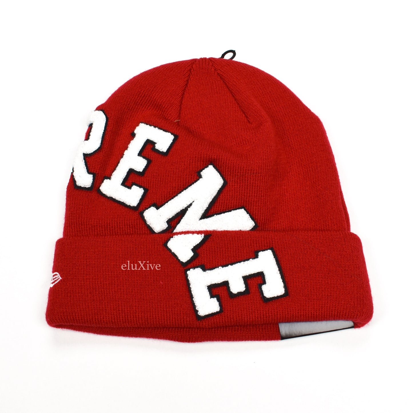 Supreme x New Era - Big Arc Logo Beanie (Red)