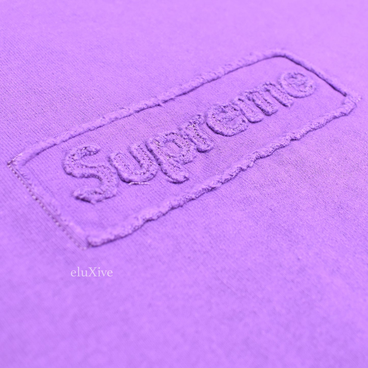 Supreme - Purple Cutout Box Logo Sweatshirt