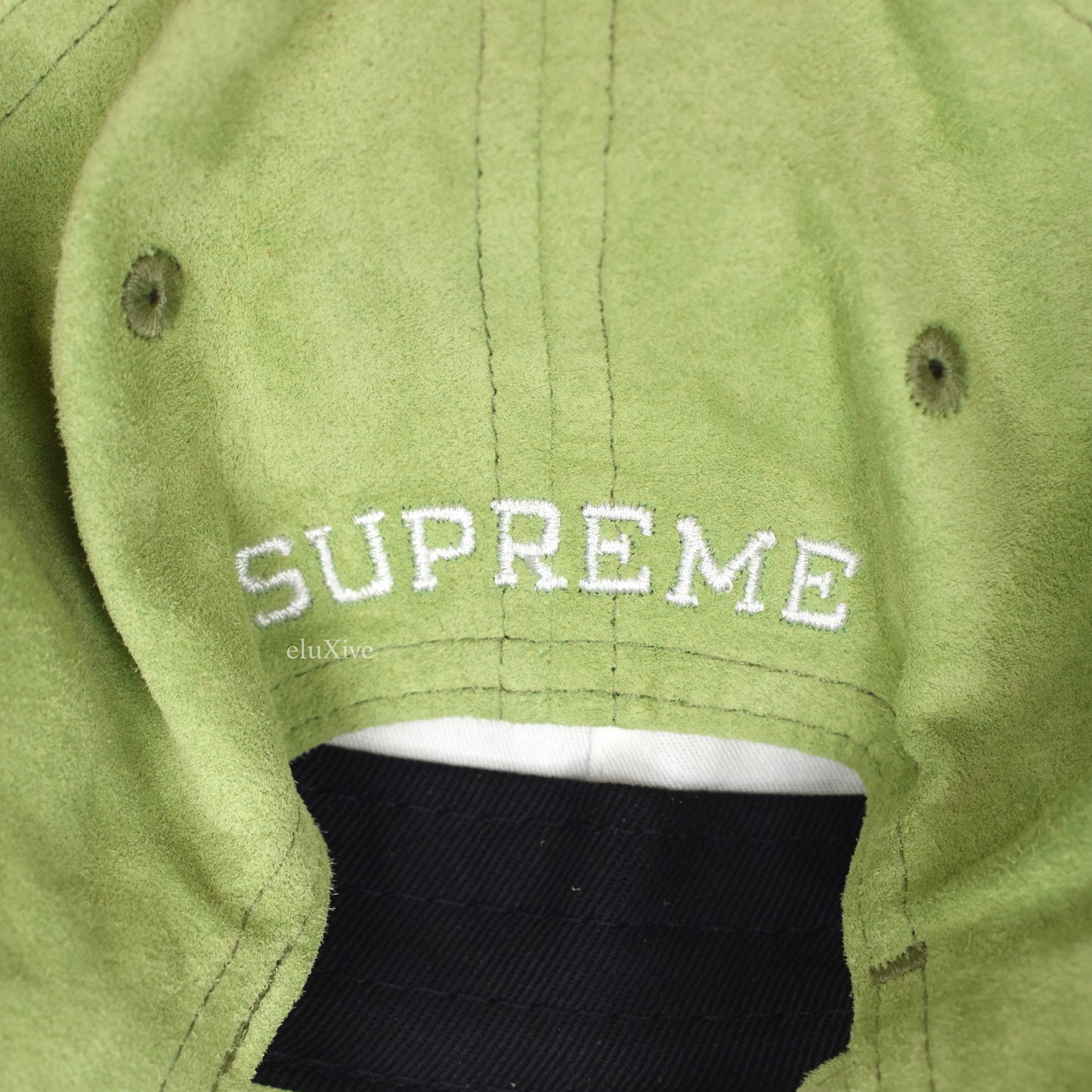 Supreme - Mint Green Suede Paris Logo Hat