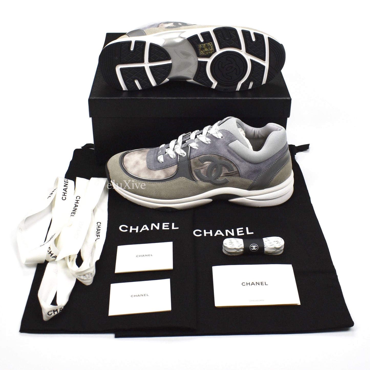 Chanel - Classic Monogram Logo Trainer (Gray)